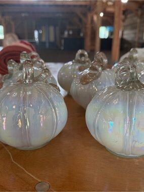 Iridescent Glass Pumpkin Décor - Setpiece